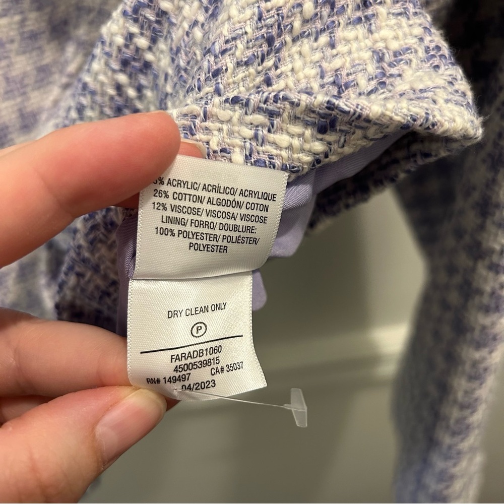 NWT Favorite Daughter Dasha Top 14 tweed lilac lavender purple - Picture 13 of 14